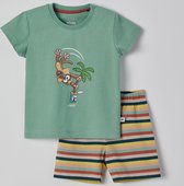 Woody pyjama jongens - mandril - groen - 221-3-PSS-S/717 - maat 86