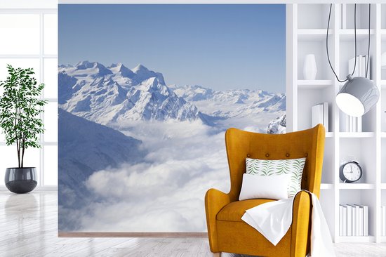 Papier Peint - Papier peint photo Alpes - Neige - Berg - Largeur 300 cm x Hauteur 300 cm