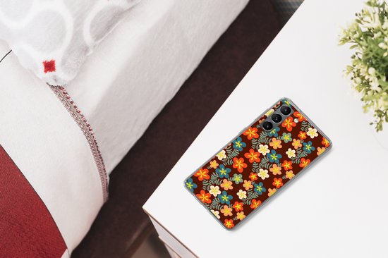 Coque Samsung Galaxy S21 - Rétro - Motifs - Fleurs - Années 1970 - Coque de téléphone en Siliconen -