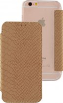 Mobilize Slim Gelly Bookcase Hoesje - Geschikt voor Apple iPhone 6/6s - Gsm case - Rose Gold Snake