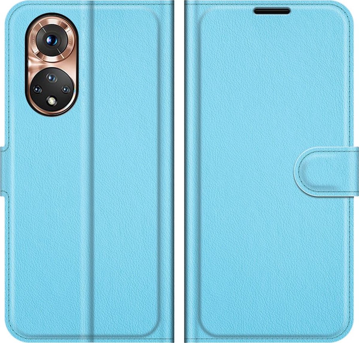 Mobigear Telefoonhoesje geschikt voor HONOR 50 Hoesje | Mobigear Classic Bookcase Portemonnee | Pasjeshouder voor 3 Pasjes | Telefoonhoesje voor Pinpas / OV Kaart / Rijbewijs - Blauw