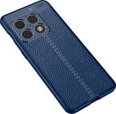 Mobigear Hoesje geschikt voor OnePlus 10 Pro Telefoonhoesje Flexibel TPU | Mobigear Luxury Backcover | 10 Pro Case | Back Cover - Blauw