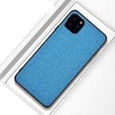 Mobigear Hoesje geschikt voor Apple iPhone 11 Pro Telefoonhoesje Hardcase | Mobigear Fabric Backcover | iPhone 11 Pro Case | Back Cover - Blauw