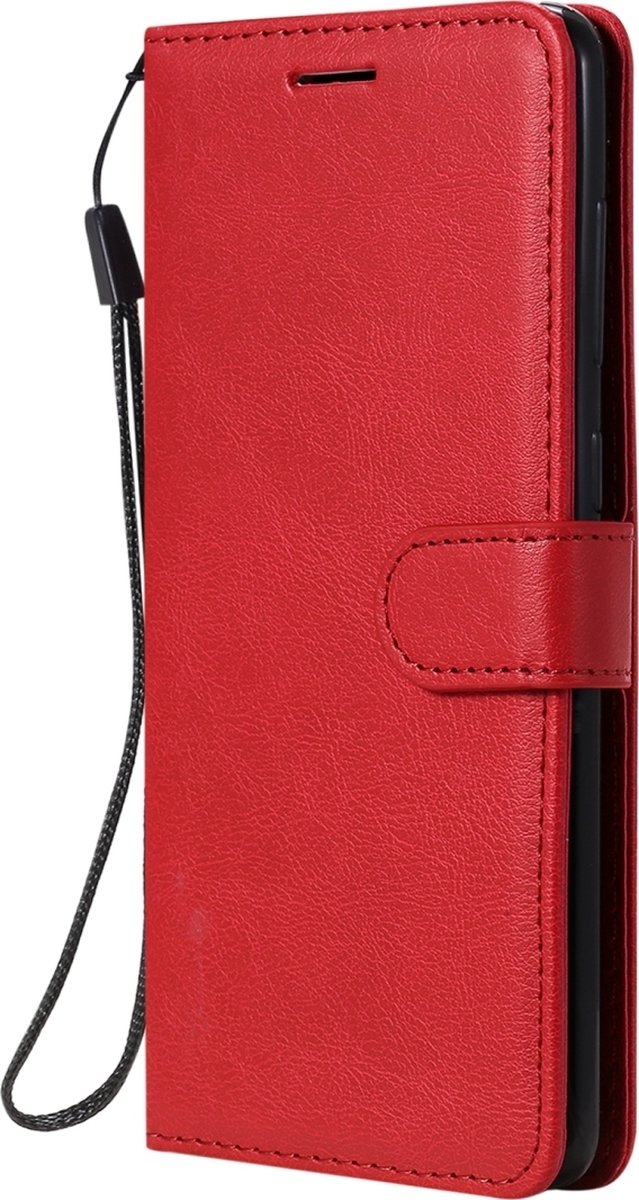 Mobigear Telefoonhoesje geschikt voor Samsung Galaxy A21s Hoesje | Mobigear Premium Bookcase Portemonnee | Pasjeshouder voor 2 Pasjes | Telefoonhoesje voor Pinpas / OV Kaart / Rijbewijs - Rood