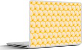 Laptop sticker - 14 inch - Art Deco - Design - Schelp - Geel - 32x5x23x5cm - Laptopstickers - Laptop skin - Cover