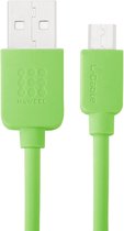 Haweel USB-A naar Micro USB Kabel 1 Meter - Groen