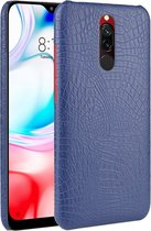 Mobigear Hoesje geschikt voor Xiaomi Redmi 8A Telefoonhoesje Hardcase | Mobigear Croco Backcover | Redmi 8A Case | Back Cover - Blauw