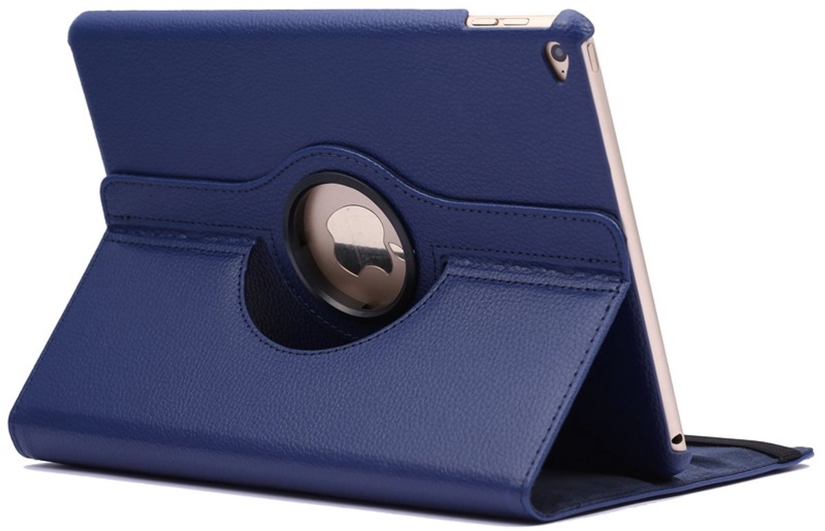 Mobigear Tablethoes geschikt voor Apple iPad Air 2 (2014) Hoes | Mobigear DuoStand Draaibare Bookcase - Donkerblauw