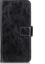 Mobigear Telefoonhoesje geschikt voor LG K61 Hoesje | Mobigear Basic Bookcase Portemonnee | Pasjeshouder voor 3 Pasjes | Telefoonhoesje voor Pinpas / OV Kaart / Rijbewijs - Zwart
