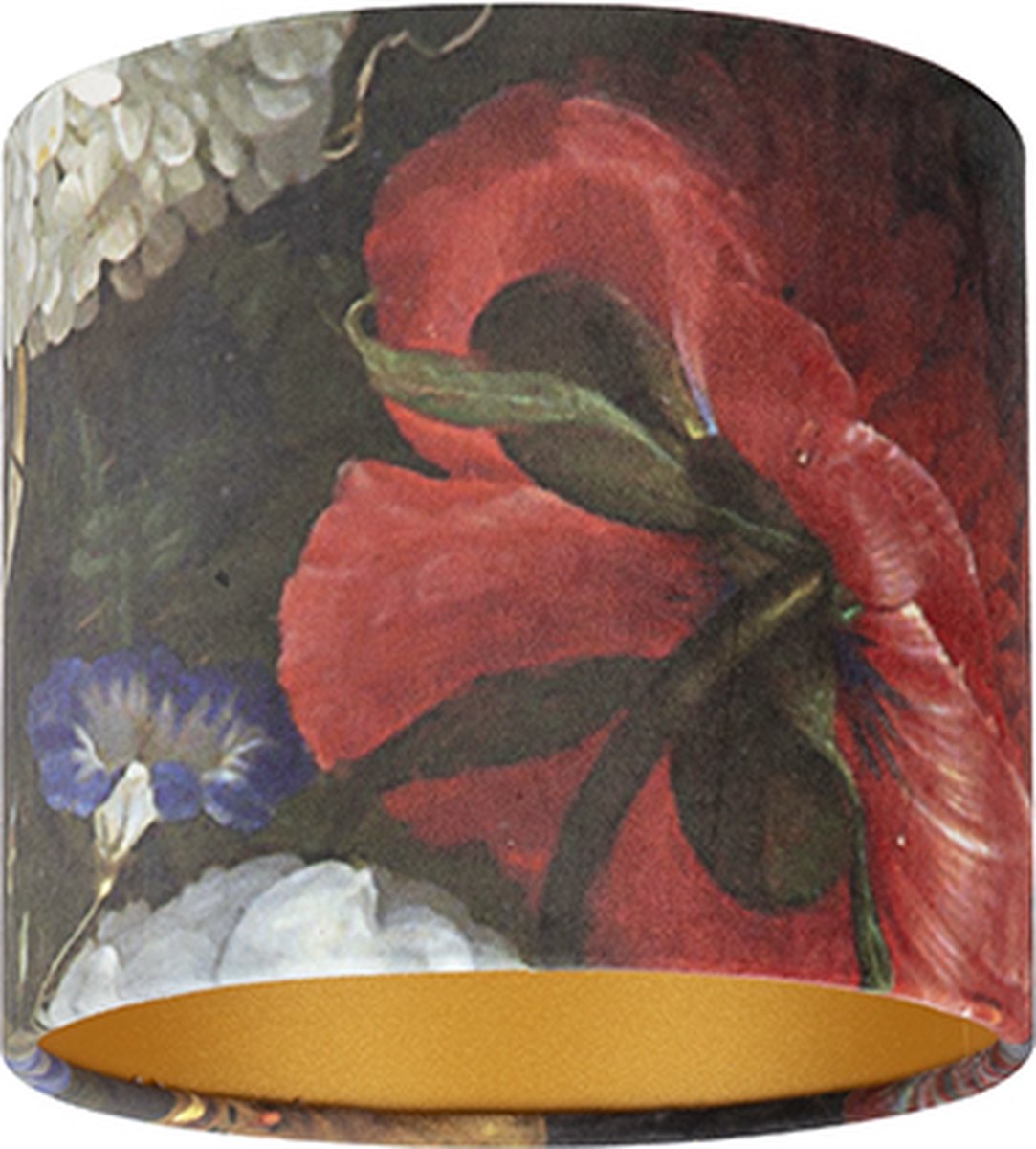 Uniqq Lampenkap velours Bloemen Ø 20 cm - 20 cm hoog