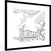 Cadre photo avec affiche - Frise - Terhornstermeer - Carte - Plan de la ville - Carte - 40x40 cm - Cadre pour affiche