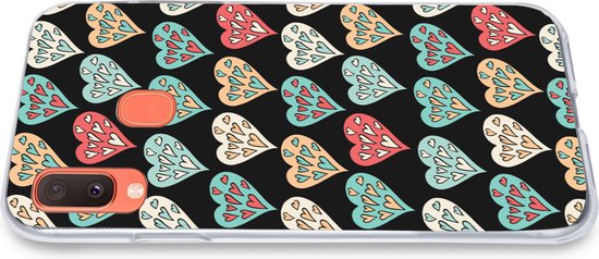 Coque Samsung Galaxy A20e - Filles - Cœur - Hartjes - Motifs - Fille - Kids - Enfants - Meiden - Coque de téléphone en Siliconen