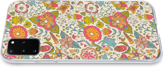 Samsung Galaxy S20 Plus - Fille - Lapin - Grenouille - Motifs - Fille - Kids - Enfants - Enfant - Coque de téléphone en Siliconen