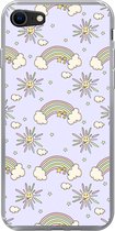 Coque iPhone 8 - Filles - Arc-en-ciel - Soleil - Motifs - Fille - Kids - Enfants - Enfant - Coque de téléphone en Siliconen