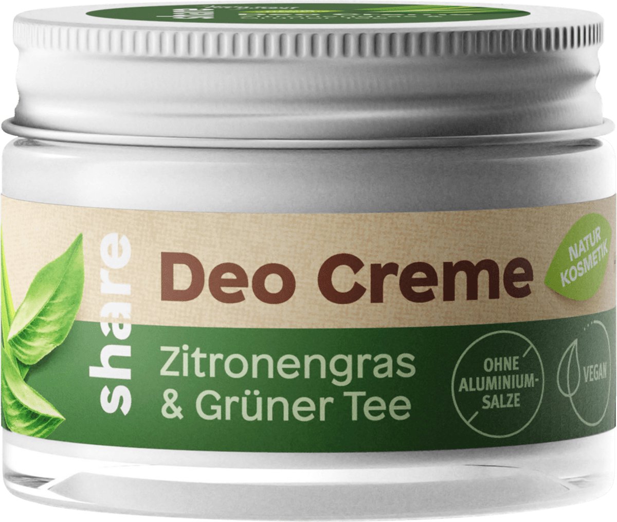 share Deodorant Crème Citroengras & Groene Thee, 50 ml