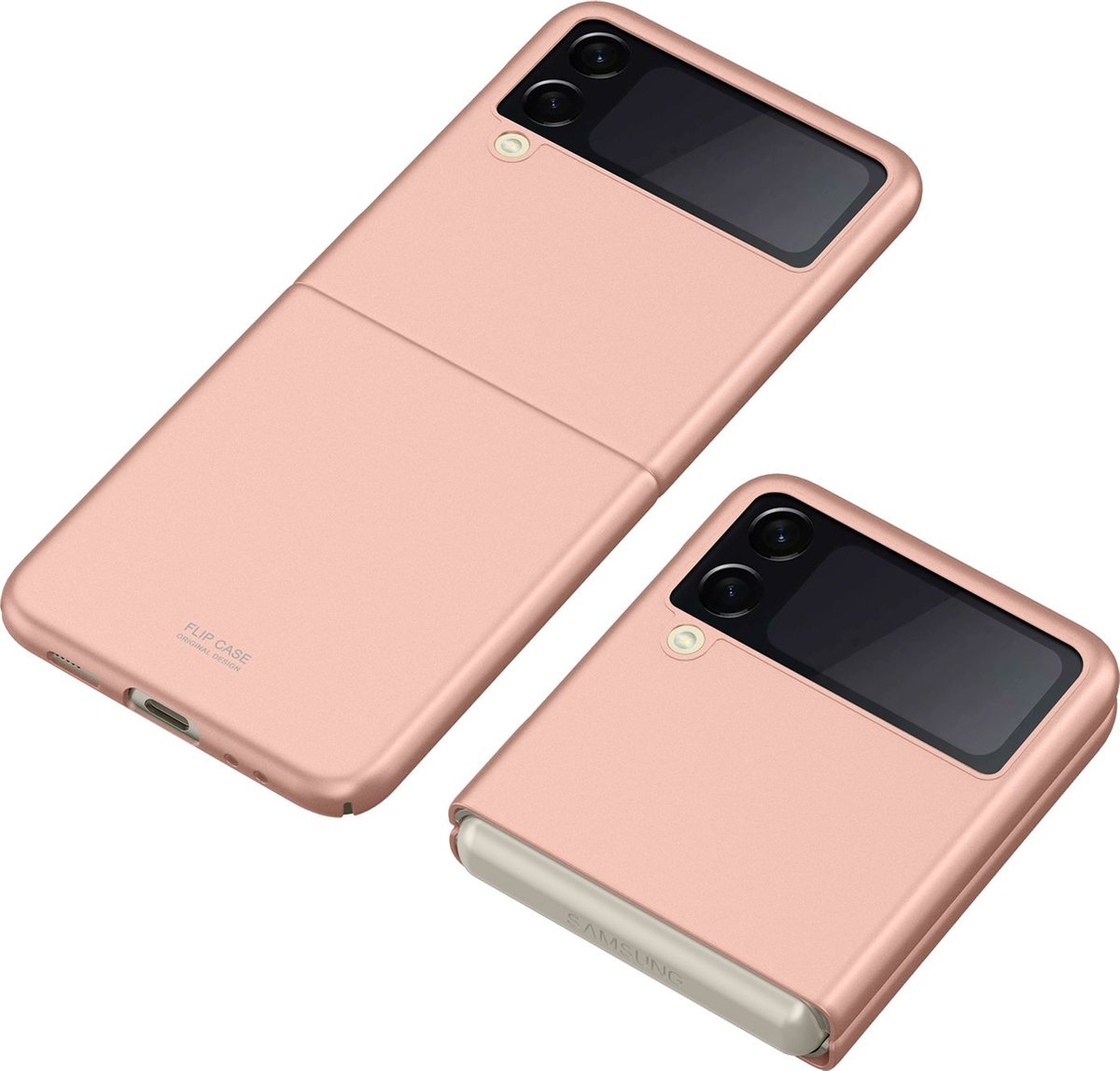 Mobigear Hoesje geschikt voor Samsung Galaxy Z Flip 3 Telefoonhoesje Hardcase | Mobigear Colors Backcover | Galaxy Z Flip 3 Case | Back Cover - Roze