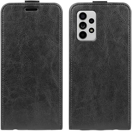 Étui à rabat pour Samsung Galaxy A33 (vers le bas) - Mobilize - Zwart uni - Similicuir