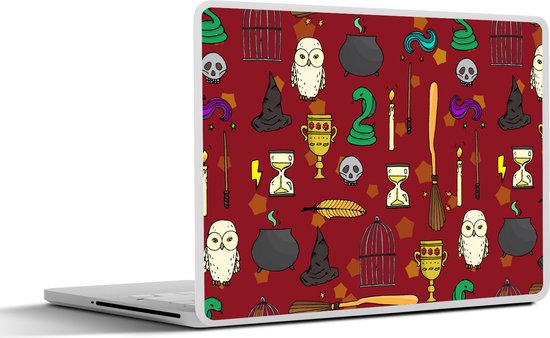 TaylorHe Autocollant Vinyle Floral Pour Ordinateur Portable 34x23,5 Cm - Motif Vigne Noir Et Blanc