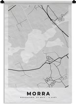 Wandkleed - Wanddoek - Morra - Kaart - Plattegrond - Stadskaart - Friesland - 120x180 cm - Wandtapijt
