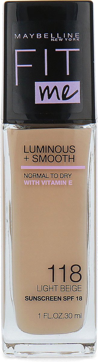 Maybelline Fit Me Luminous + Smooth Foundation - 118 Light Beige