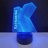 3D LED Lamp - Letter Met Naam - Katharina