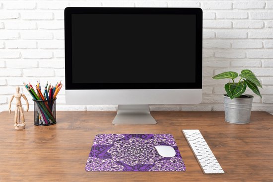 Sous-main 40x30 cm - Tapis de souris Rose - Violet - Motifs - Baroque - Sous-main XL - Protège-sous-main - Tapis de souris Ordinateur