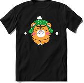 Tijger Buddy Kerst T-shirt | Groen | Jongens / Meisjes | Grappige Foute kersttrui Shirt Cadeau | Kindershirt | Leuke Elf, Rendier, Kerstboom en Kerstballen Ontwerpen. Maat 104