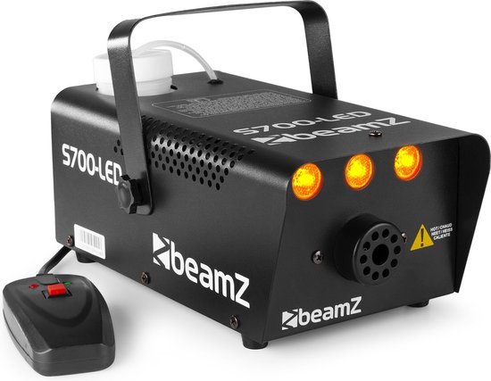 Rookmachine met Vlam effect en Rookvloeistof - BeamZ S700 - 700 Watt - Ophangbeugel - BeamZ
