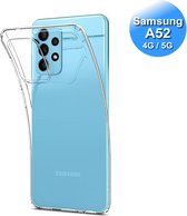 Samsung A52 Hoesje Transparant Siliconen 4G 5G Versie - Samsung Galaxy A52 Case - Samsung A52 Hoes - Transparant