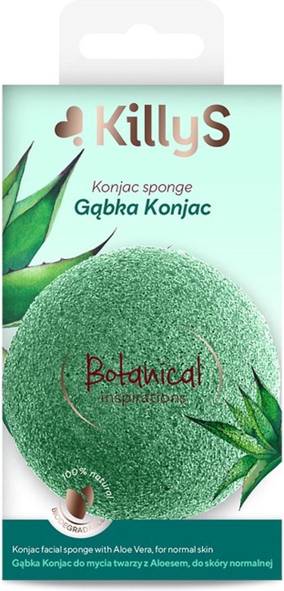 Botanical Inspirations konjac spons gezichtsreiniging met aloë vera voor normale huid