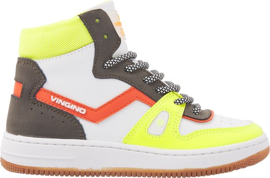 Vingino Rens mid Sneaker - Garçons - Blanc multicolore - Taille 30