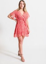 J&JOY - Jurk Vrouwen 02 Selva Hot Coral/Fuschia Red Selva