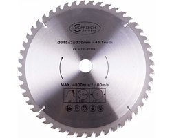 Hofftech Zaagblad cirkelzaag - 48 tanden - hard metaal - Ø 315 mm - inclusief verloopringen