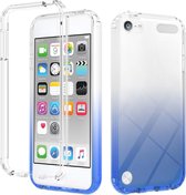 Peachy TPU hoesje voor iPod Touch 5, 6 en 7 - doorzichtig en blauw