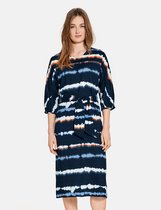 TAIFUN Dames Jurk met batikprint EcoVero Marine gemustert-40