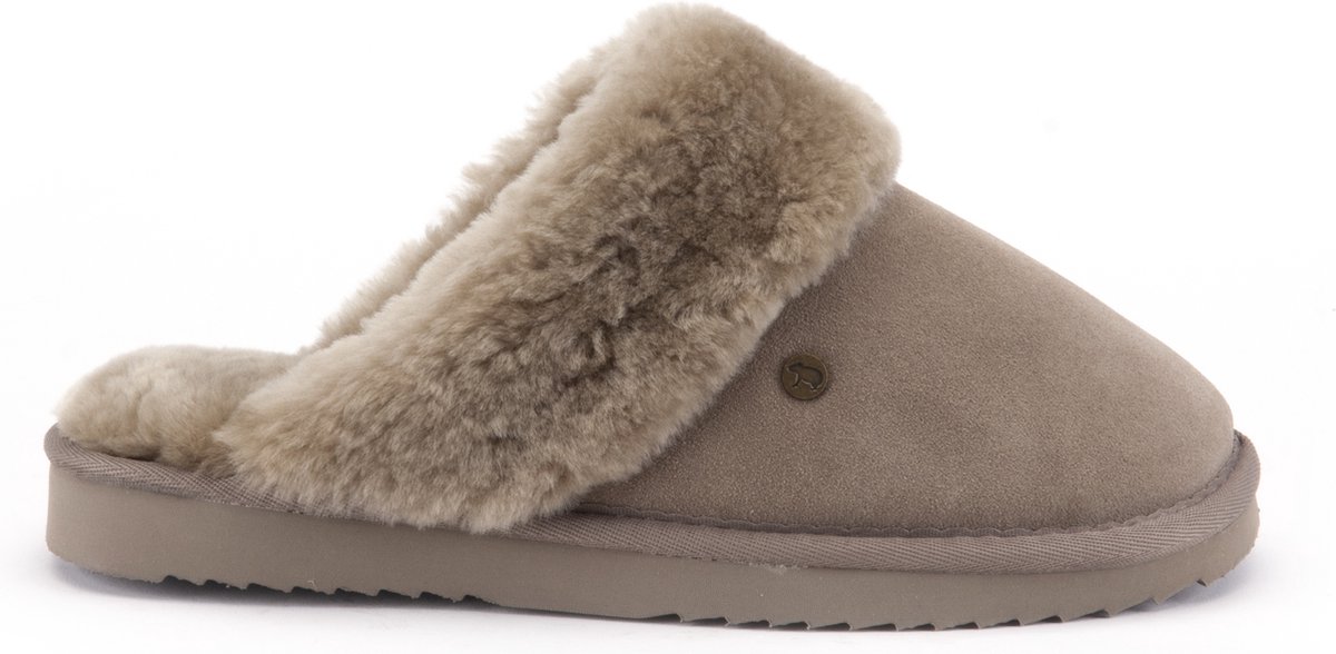Warmbat Flurry Suede Dames Sloffen - Groen