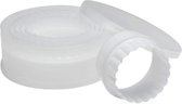 set uitsteekvormen rond 5,5 tot 9,5 cm wit 5-delig