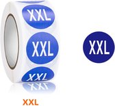 500 Autocollant taille XXL op rol 2,5 cm de diamètre Autocollant Blauw Taille de vêtement