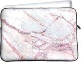 Geschikt voor Apple iPad Air 2022 Tablet Hoes - White Pink Marble - Designed by Cazy