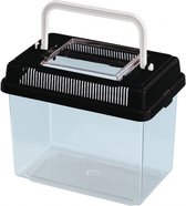 transportbox Geo 18,2 x 11,5 x 14 cm transparant/zwart