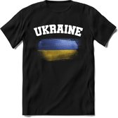 Oekraine vlag T-Shirt | Dames - Heren – Unisex Kleding | Ukraine support shirt | Tshirt Met Print - Zwart - XL