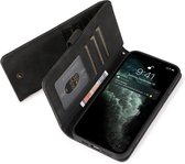 Mobiq - Zacht Leren iPhone 13 Mini Wallet Hoesje - zwart