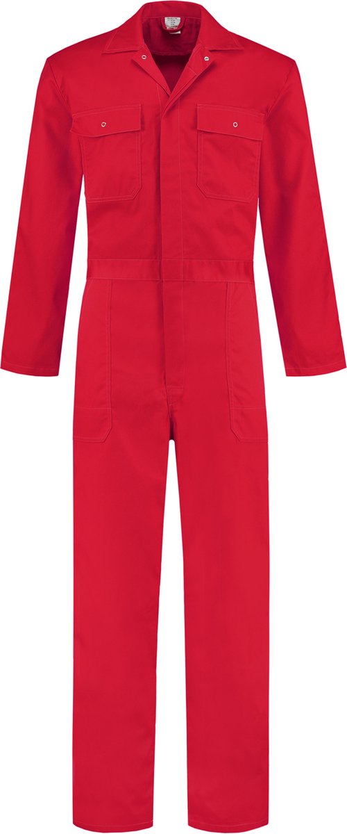 Overall polyester/katoen rood maat 68