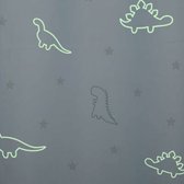 Gordijn dinosaurus / verduisteringsgordijn dino glow in the dark. 140x250cm