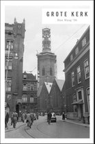 Walljar - Grote kerk Den Haag '56 - Muurdecoratie - Canvas schilderij