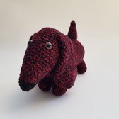 Gehaakte hond - teckel (handgemaakt)