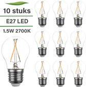 E27 LED lamp - 10-pack - 1.5W - 2700K warm wit