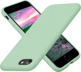 Mobiq - Coque en silicone liquide iPhone SE (2022 / 2020)/8/7 | Vert