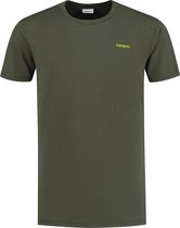 Purewhite -  Heren Regular Fit   T-shirt  - Groen - Maat S