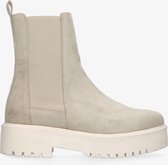Tango | Bee chunky 88-g beige vegan suede chelsea boot - bone white sole | Maat: 37